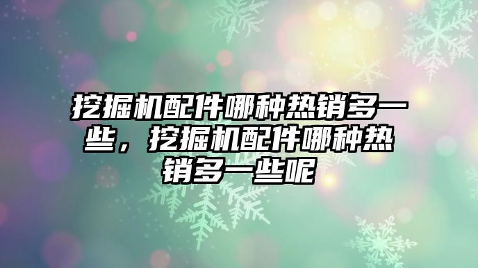 挖掘機(jī)配件哪種熱銷多一些，挖掘機(jī)配件哪種熱銷多一些呢