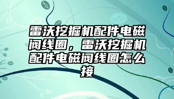 雷沃挖掘機配件電磁閥線圈，雷沃挖掘機配件電磁閥線圈怎么接