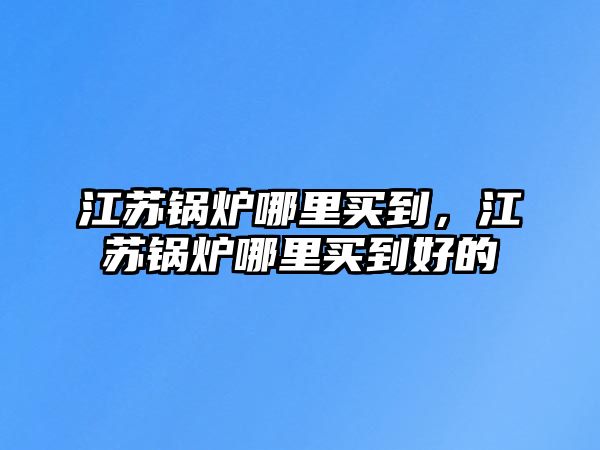 江蘇鍋爐哪里買到，江蘇鍋爐哪里買到好的