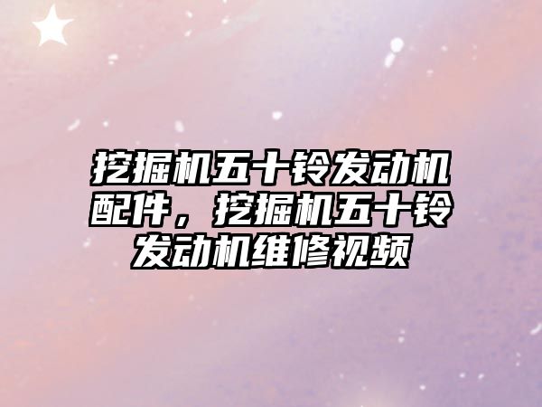 挖掘機五十鈴發(fā)動機配件，挖掘機五十鈴發(fā)動機維修視頻