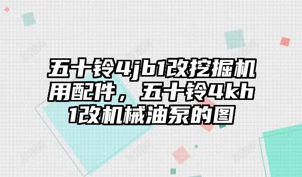 五十鈴4jb1改挖掘機用配件，五十鈴4kh1改機械油泵的圖