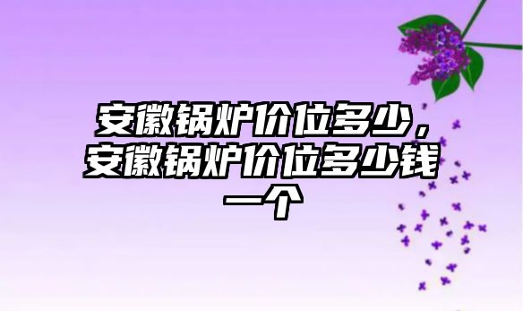 安徽鍋爐價位多少，安徽鍋爐價位多少錢一個