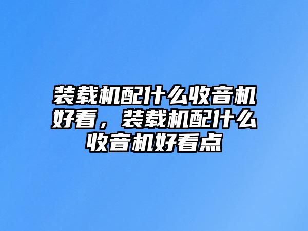 裝載機(jī)配什么收音機(jī)好看，裝載機(jī)配什么收音機(jī)好看點(diǎn)