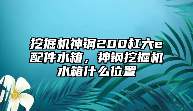 挖掘機(jī)神鋼200杠六e配件水箱，神鋼挖掘機(jī)水箱什么位置