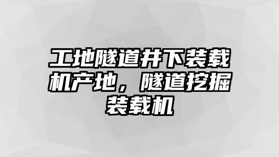 工地隧道井下裝載機(jī)產(chǎn)地，隧道挖掘裝載機(jī)