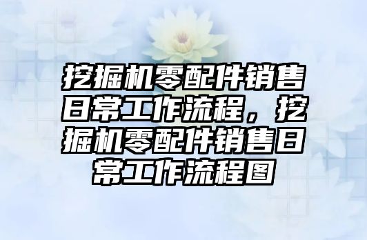 挖掘機(jī)零配件銷售日常工作流程，挖掘機(jī)零配件銷售日常工作流程圖