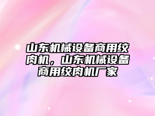 山東機械設(shè)備商用絞肉機，山東機械設(shè)備商用絞肉機廠家