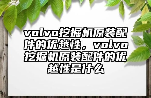 volvo挖掘機(jī)原裝配件的優(yōu)越性，volvo挖掘機(jī)原裝配件的優(yōu)越性是什么