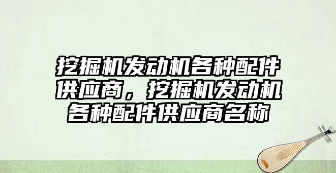 挖掘機發(fā)動機各種配件供應(yīng)商，挖掘機發(fā)動機各種配件供應(yīng)商名稱