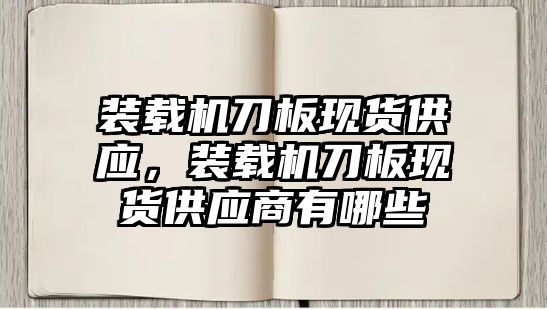 裝載機刀板現(xiàn)貨供應，裝載機刀板現(xiàn)貨供應商有哪些