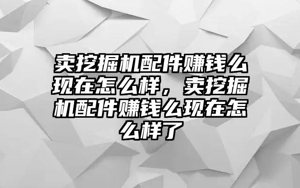 賣挖掘機配件賺錢么現在怎么樣，賣挖掘機配件賺錢么現在怎么樣了