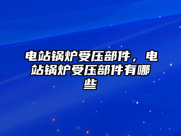 電站鍋爐受壓部件，電站鍋爐受壓部件有哪些