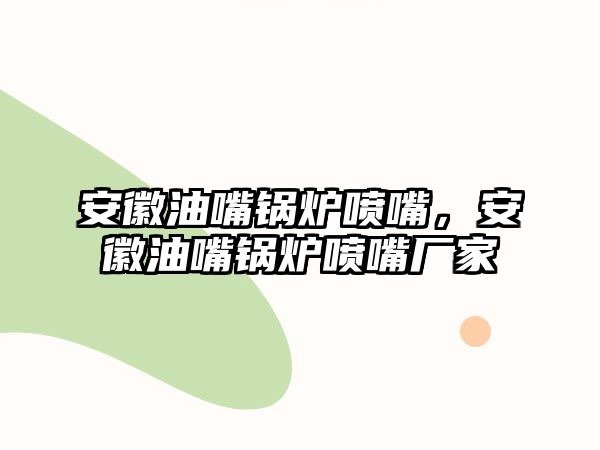 安徽油嘴鍋爐噴嘴，安徽油嘴鍋爐噴嘴廠家