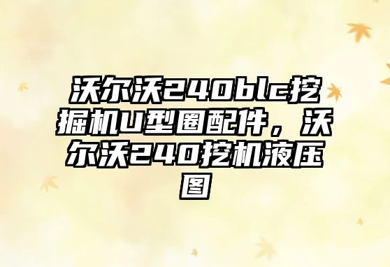 沃爾沃240blc挖掘機(jī)U型圈配件，沃爾沃240挖機(jī)液壓圖