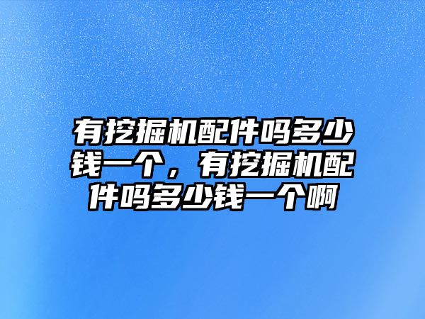 有挖掘機(jī)配件嗎多少錢一個，有挖掘機(jī)配件嗎多少錢一個啊