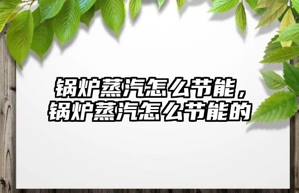 鍋爐蒸汽怎么節(jié)能，鍋爐蒸汽怎么節(jié)能的