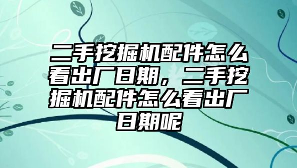 二手挖掘機配件怎么看出廠日期，二手挖掘機配件怎么看出廠日期呢