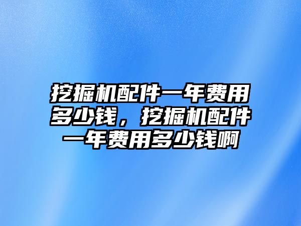 挖掘機配件一年費用多少錢，挖掘機配件一年費用多少錢啊