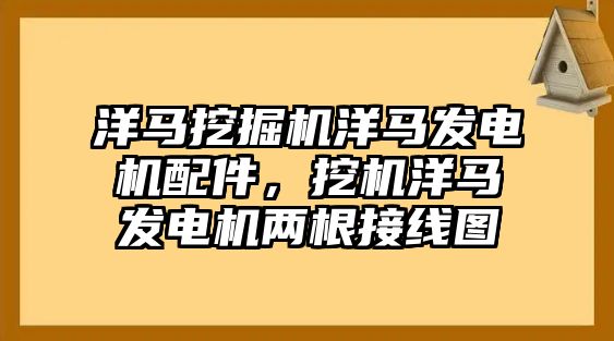 洋馬挖掘機洋馬發(fā)電機配件，挖機洋馬發(fā)電機兩根接線圖