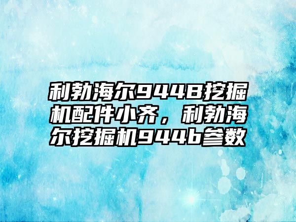 利勃海爾944B挖掘機配件小齊，利勃海爾挖掘機944b參數(shù)