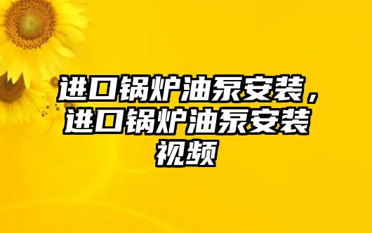 進口鍋爐油泵安裝，進口鍋爐油泵安裝視頻