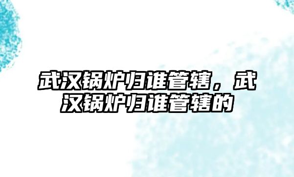 武漢鍋爐歸誰管轄，武漢鍋爐歸誰管轄的