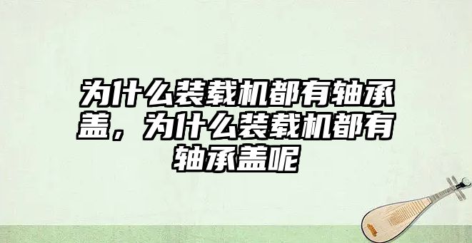 為什么裝載機都有軸承蓋，為什么裝載機都有軸承蓋呢