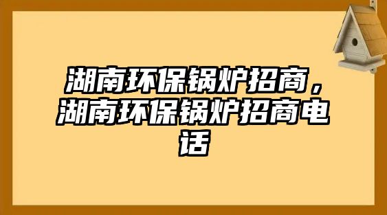 湖南環(huán)保鍋爐招商，湖南環(huán)保鍋爐招商電話